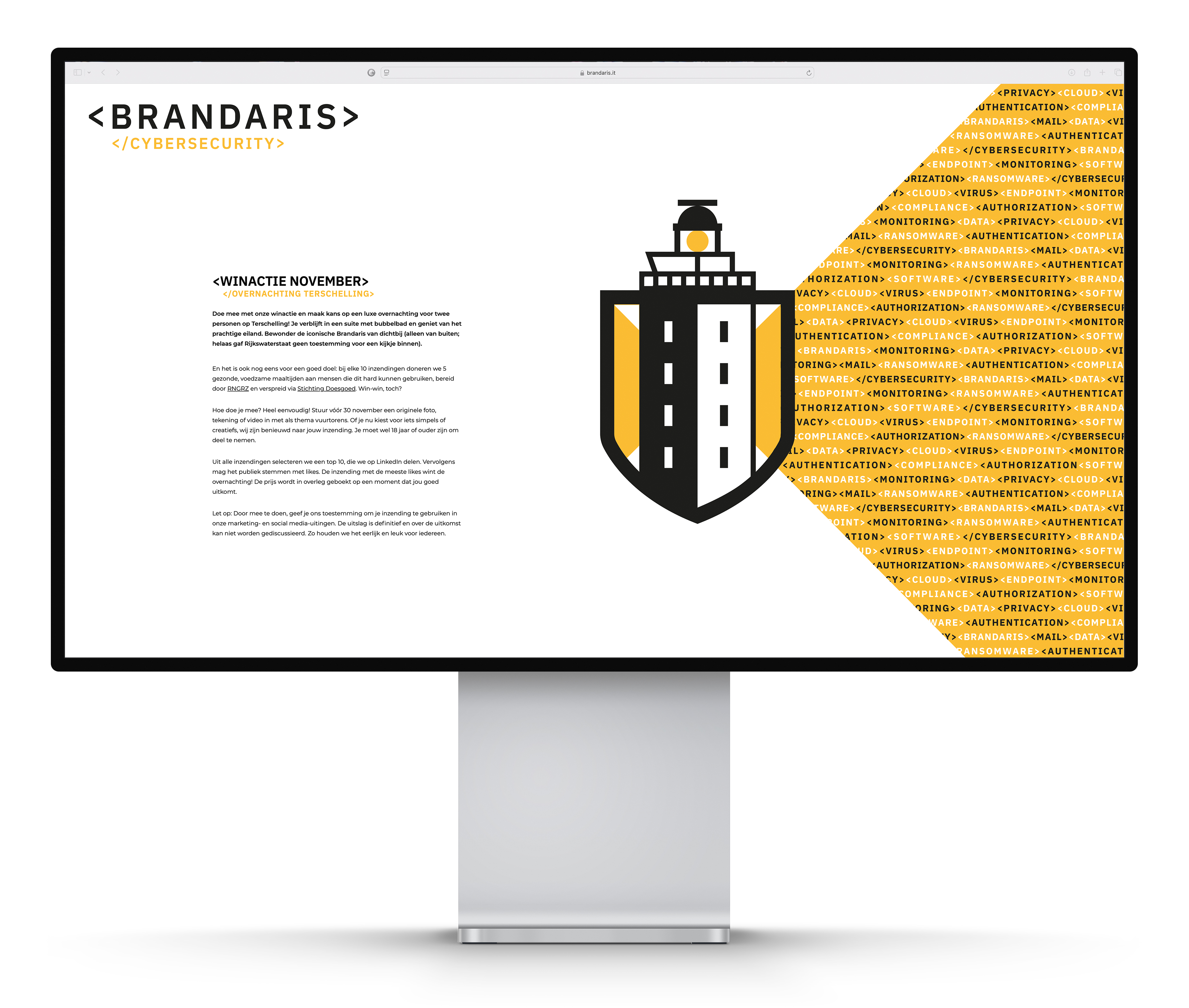 Brandaris winaktie website | Thesign Merkenbouwer